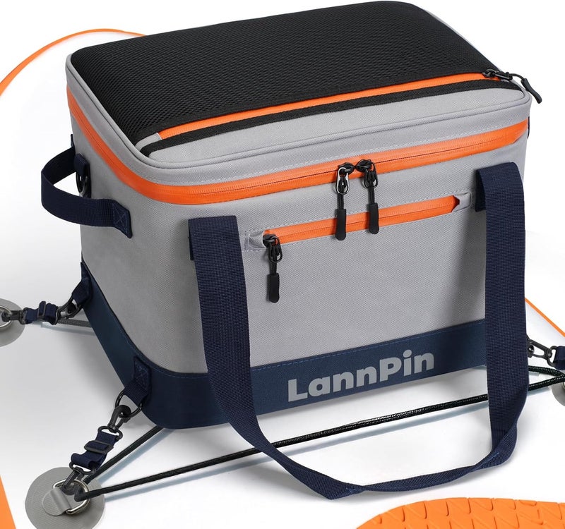 LannPin Paddle Board Cooler Waterproof Large Capacity SUP Deck Coolers, Leakproof Kayak Cooler Accessories Premium Insulated Cooler for Paddleboard Accessories,Drinks | Quality Clips& Bottle Opener Included - Image 1
